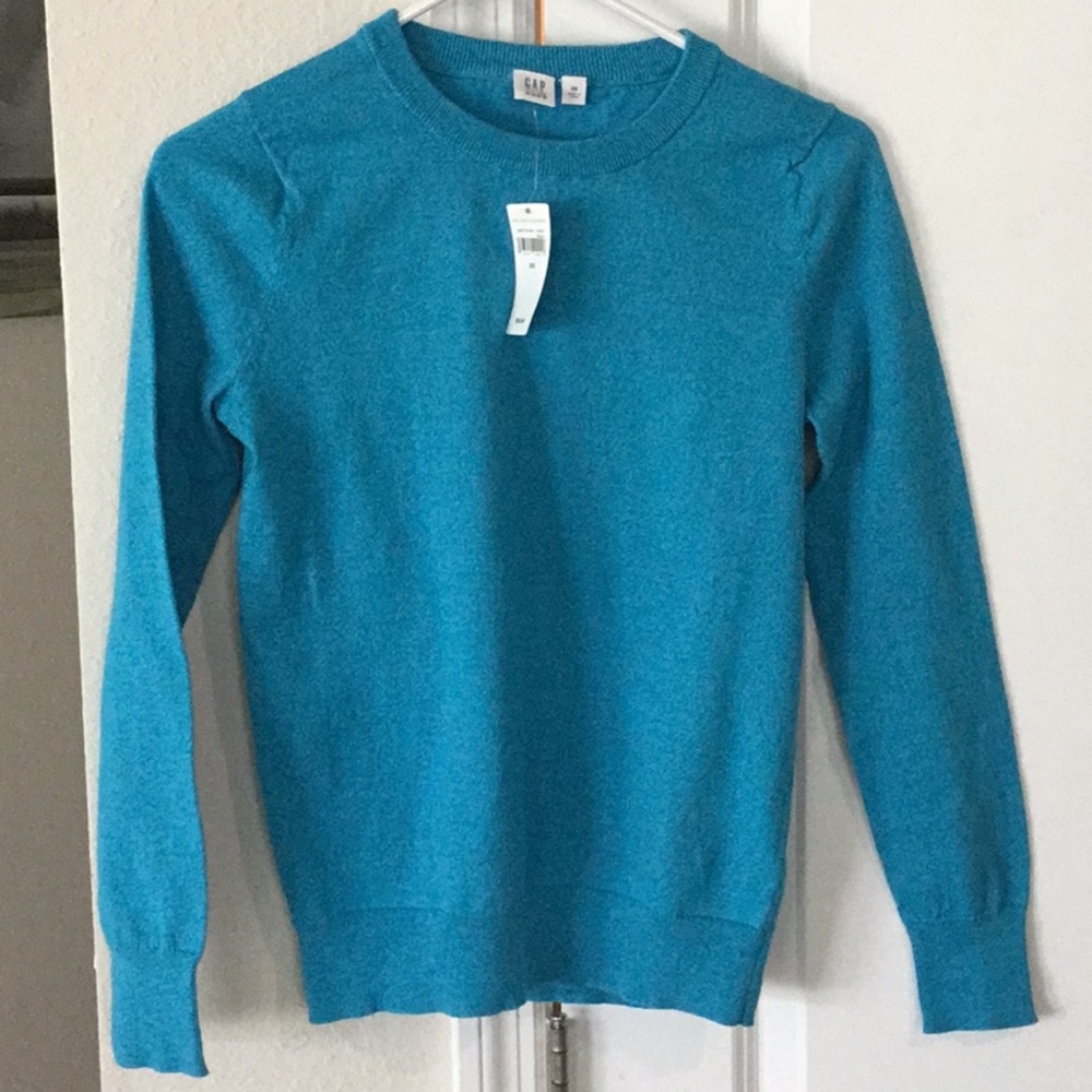 GAP thin knit sweater XS Turquoise